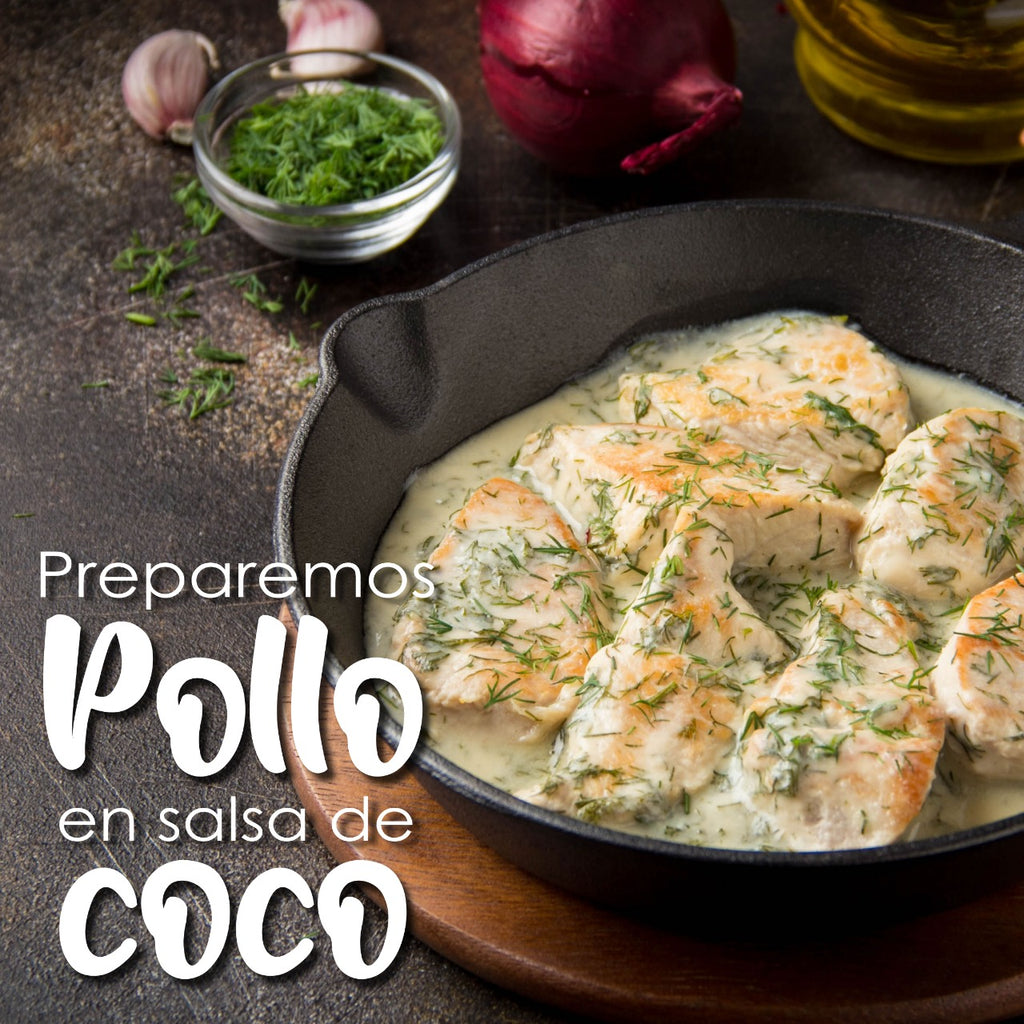 Pollo en una deliciosa salsa de coco ¡Delicioso!