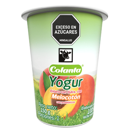 YAGUR COLANTA 150ML MELOCOTON VASO