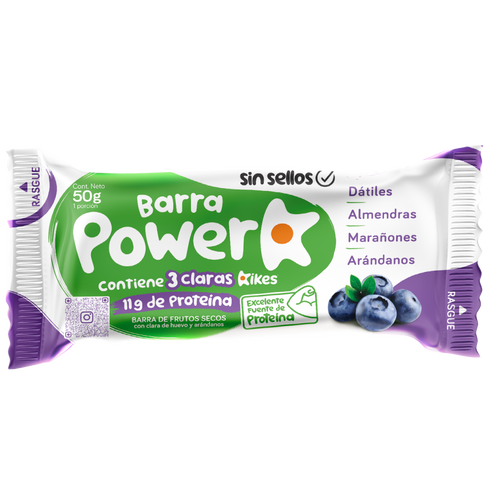 BARRA PROTEINA KIKES 50G ARANDANO POWERK