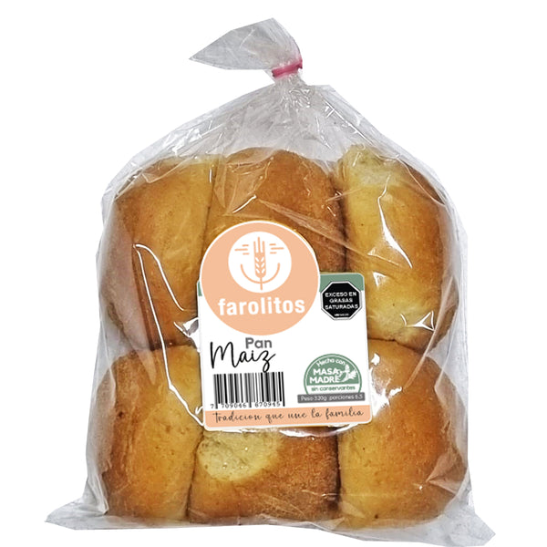 PAN FAROLITOS 6U 220G MAIZ