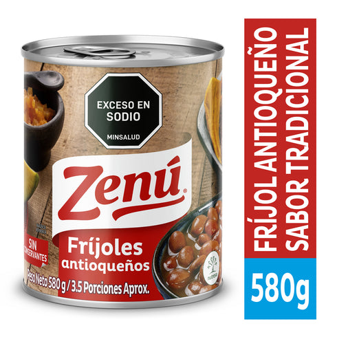 FRIJOLES ANTIOQUENOS ZENU 580G