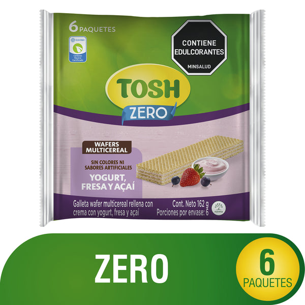 GALLETA TOSH WAFER 6U 162G FRESA ACAI