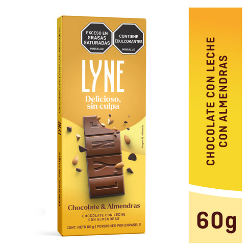 CHOCOLATINA LYNE 10U 60G LECHE/ALMENDRA