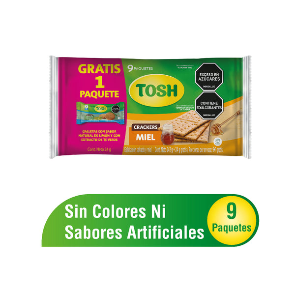 GALLETA TOSH 9U BOLSA MIEL FIT