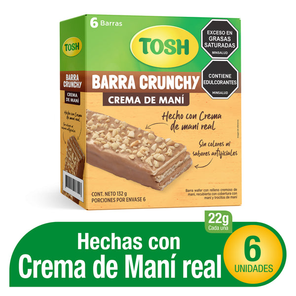 BARRA TOSH 6U 132G CREMA DE MANI CRUNCH