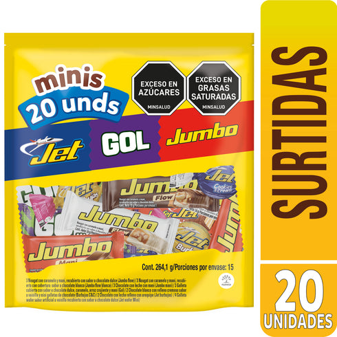 CHOCOLATINA JUMBO JET GOL 20U 264G