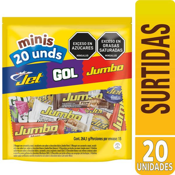 CHOCOLATINA JUMBO JET GOL 20U 264G