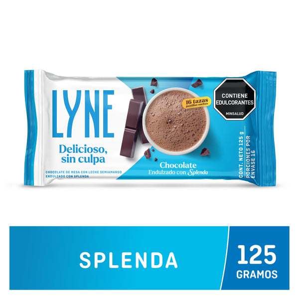 CHOCOLATE LYNE 125G ENDULZADO PASTILLA