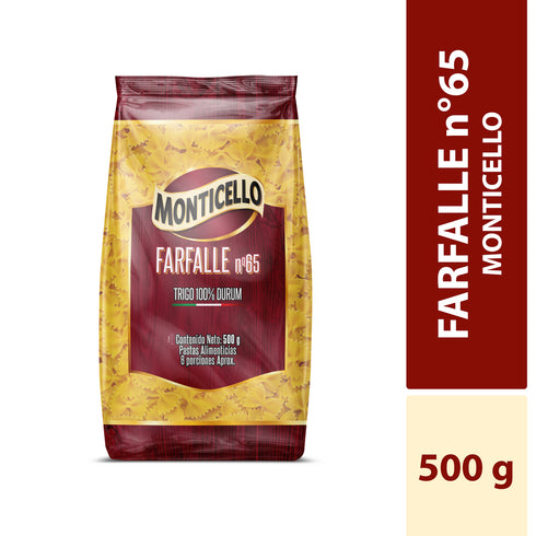 PASTA MONTICELLO 500G FARFALLE
