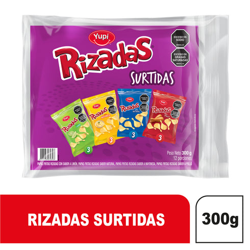 PAPA RIZADA 12U 25G SURTIDA