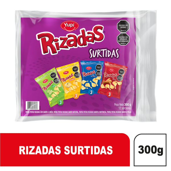 PAPA RIZADA 12U 25G SURTIDA