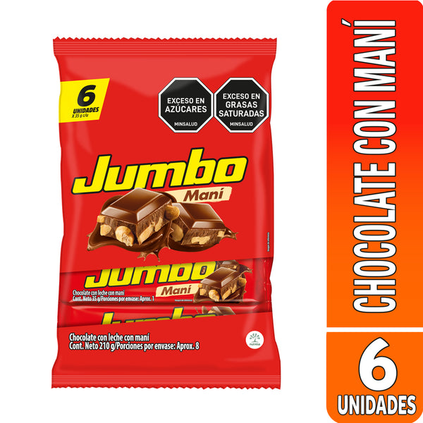 CHOCOLATINA JUMBO MANI 6U 210G