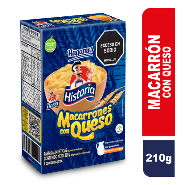 PASTA DORIA 210G MACARRON SSA/QUESO