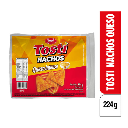 NACHOS YUPI 8U 224G QUESO INTENSO