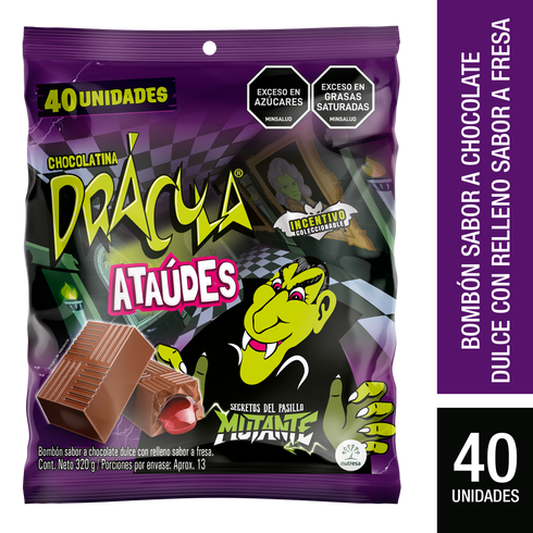CHOCOLATINA DRACULA 40U 320G ATAUDES