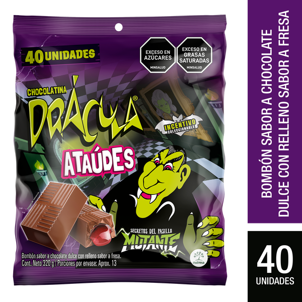 CHOCOLATINA DRACULA 40U 320G ATAUDES