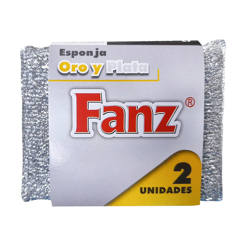 ESPONJA ORO PLATA FANZ 2U