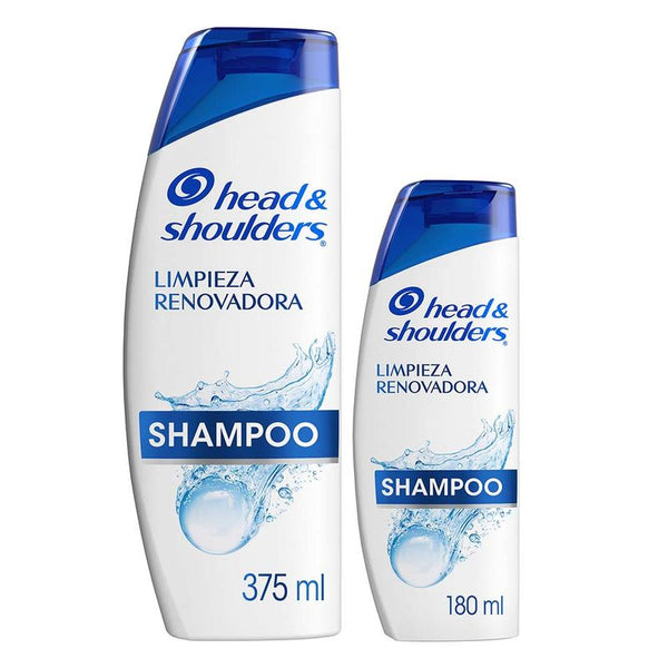 shampoo h&s 375ml+180ml limpieza renovad