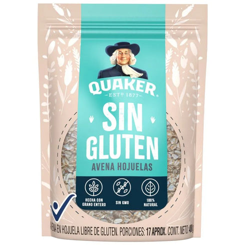 AVENA QUAKER 400G HOJUELA SIN GLUTEN
