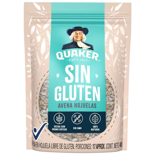 AVENA QUAKER 400G HOJUELA SIN GLUTEN