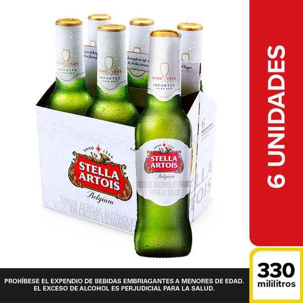 cerveza stella artois 330ml botellla