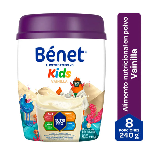 ALIMENTO BENET KIDS 240G TARRO VAINILLA