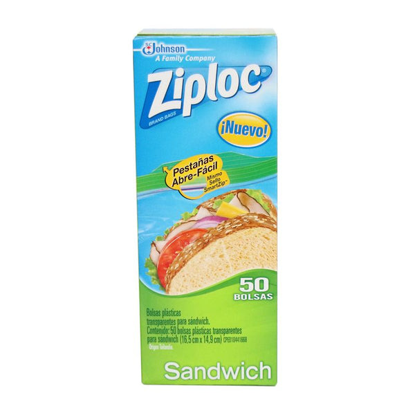 bolsa ziploc 50u 16.5x15