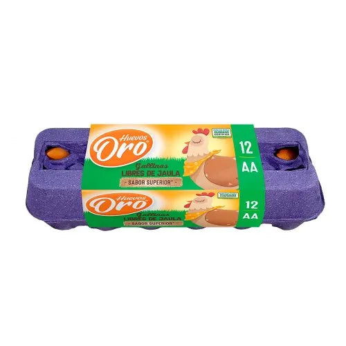 HUEVOS ORO AA 12U ESTUCHE
