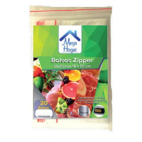 BOLSA MEGAHOGAR ZIPPER 20U 18*20CM
