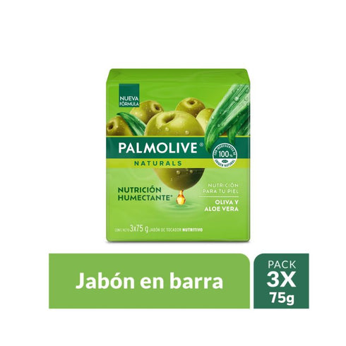 jabon pamolive 3u 75g naturals oliva