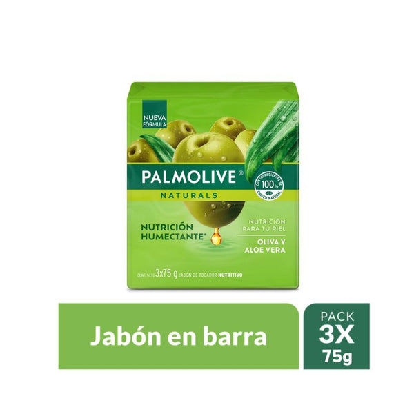 jabon pamolive 3u 75g naturals oliva