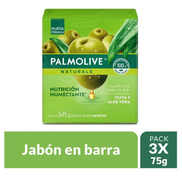 jabon pamolive 3u 75g naturals oliva