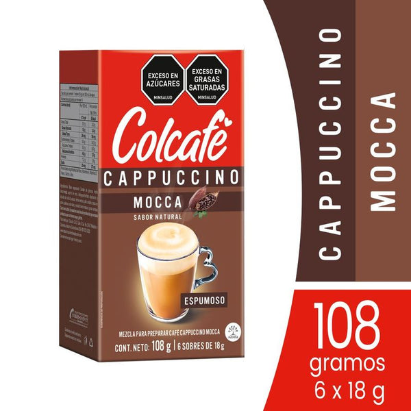 cafe cappuccino colcafe 6u 108g mocca