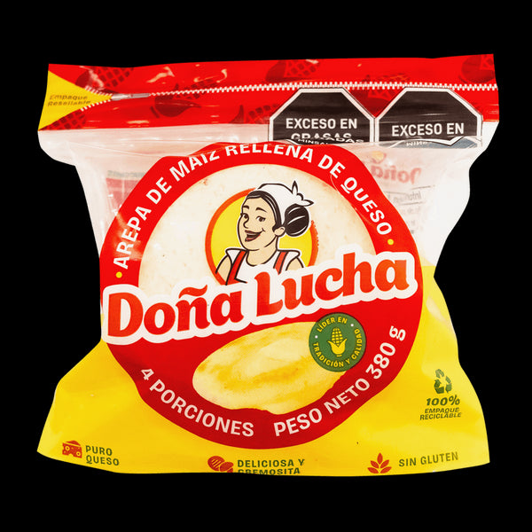 arepa dona luchita 380g rellena de queso