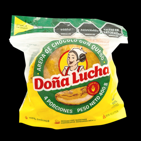 arepa dona luchita 400g rellena de queso