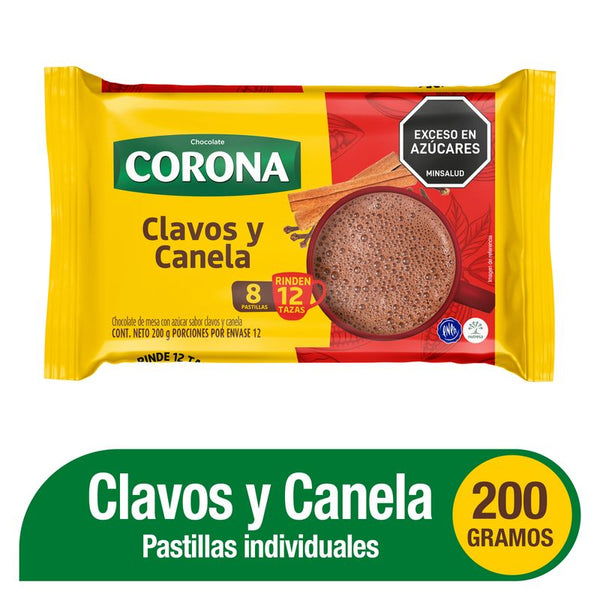 chocolate corona 200g clavos/cane pastil