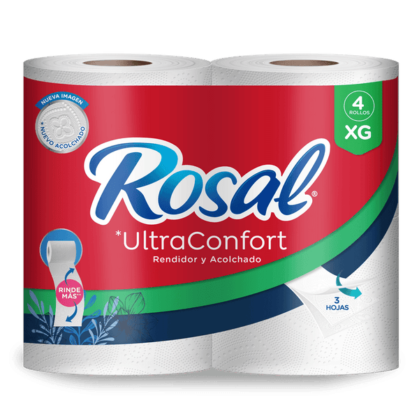 PAPEL HIG ROSAL 4U ULTRAC 3HOJAS XG