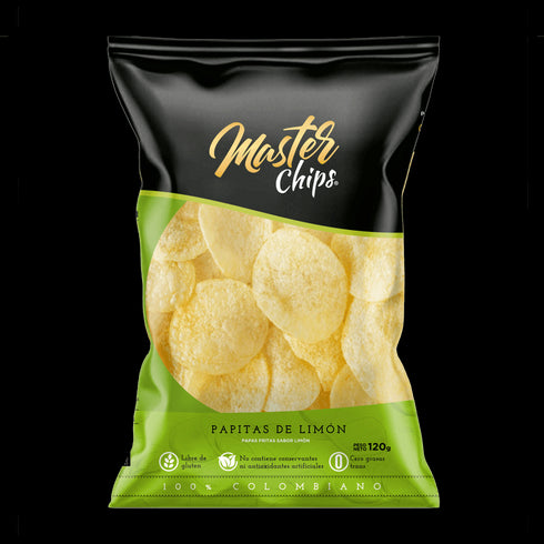 papa master chips 120g limon