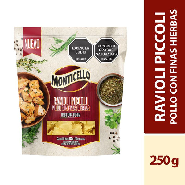 ravioli monticello 250g pollo f/ hierbas