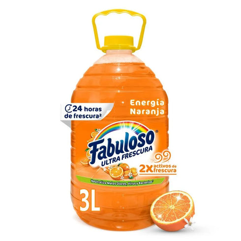 Limpia Pisos Fabuloso Energía Naranja 3L