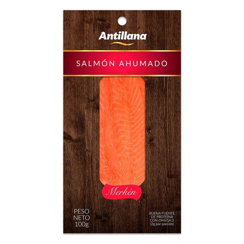SALMON AHUMADO ANTILLANA 100G MERKEN