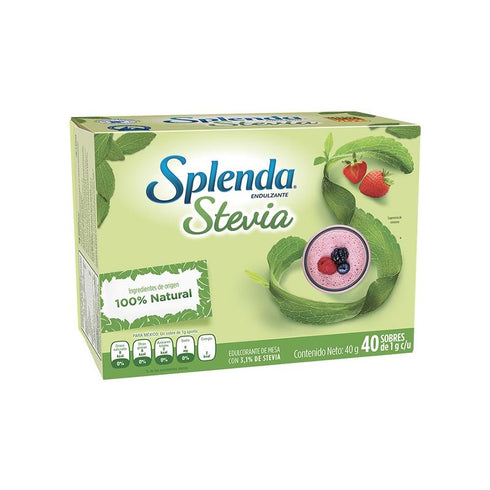 ENDULZANTE SPLENDA 24U 25G STEVIA SOBRES