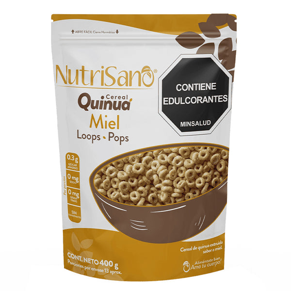 CEREAL QUINUA NUTRISANO 400G LOOPS MIEL