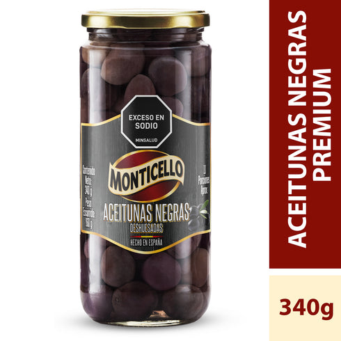 ACEITUNA NEGRA 340G MONTICELLO