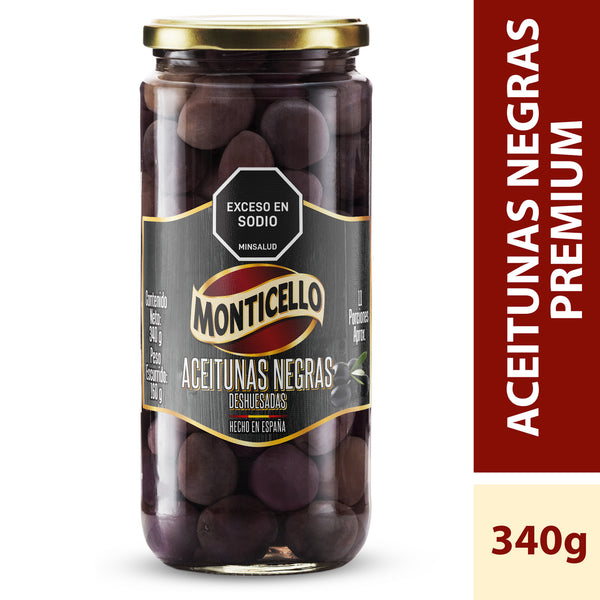 ACEITUNA NEGRA 340G MONTICELLO