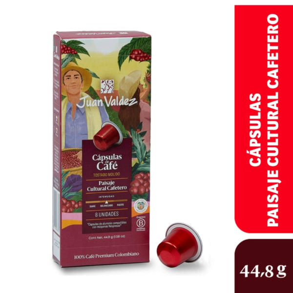 CAPSULAS CAFE JUAN VALDEZ 64G PAISAJE CULTURAL CAFETERO