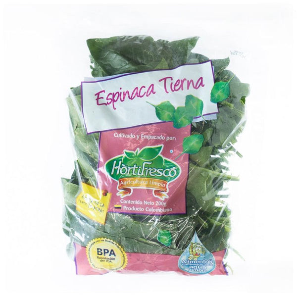 ESPINACA TIERNA HORTIFRESCO 200G BOLSA
