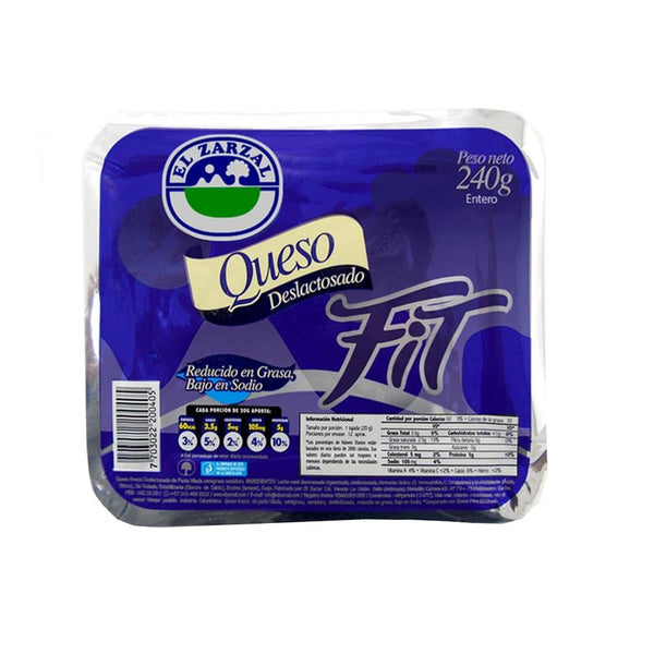 QUESO ZARZAL 240G DESLACTOSAD FIT ENTERO