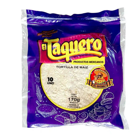 TORTILLA MAIZ EL TAQUERO 170G MEDIANA
