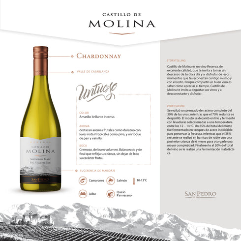 VINO CASTILLO DE MOLINA 750ML SAUV BLANC